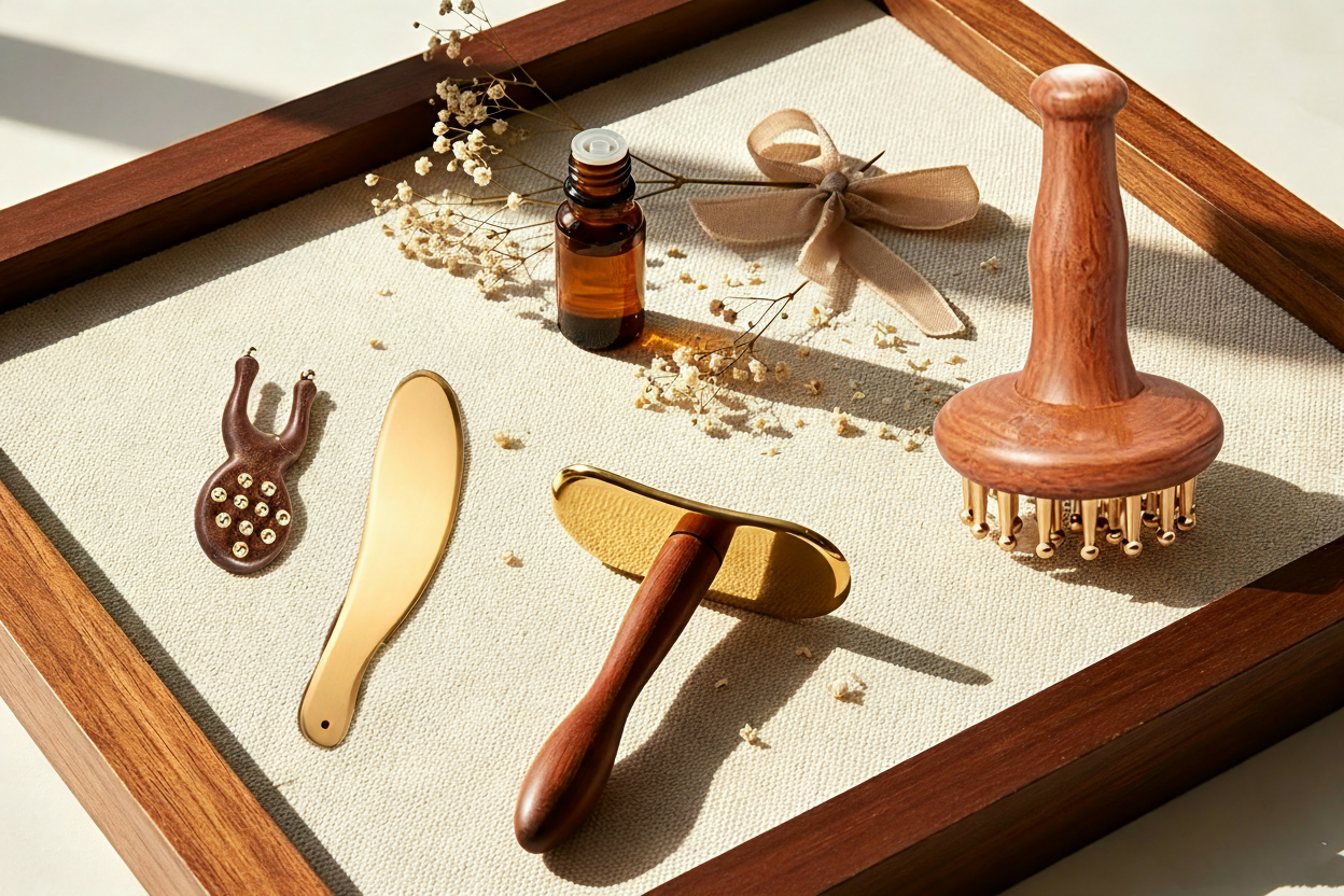 Brass-Gua-Sha-Weight-Warmth-and-Deeper-Release Miss Maya Shop